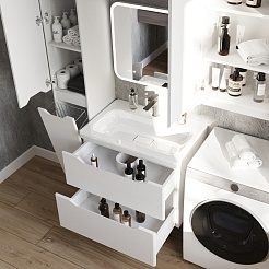 Style Line Мебель для ванной Марелла 70 Люкс Plus антискрейтч подвесная белая матовая – фотография-4